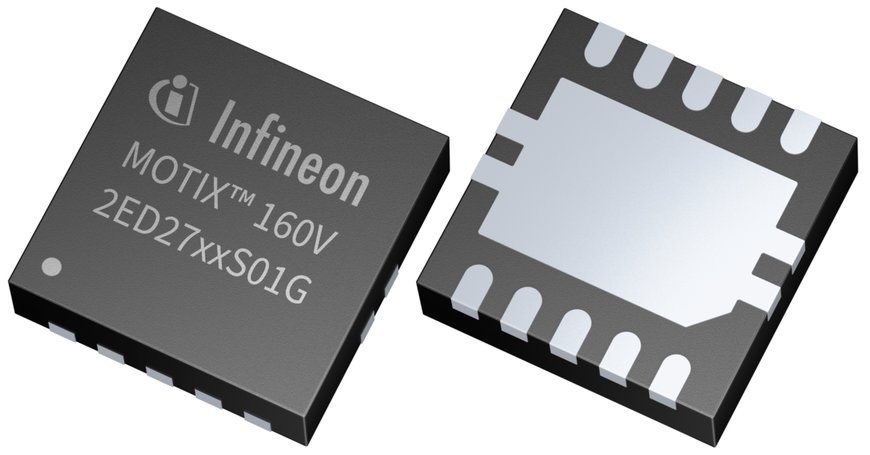 Infineon expands the MOTIX™ family with 160 V 2-channel gate driver ICs for battery-powered applications